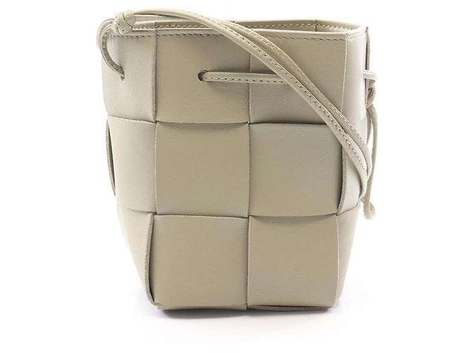 Bottega Veneta Cassette Mini Borsa a Secchiello a Tracolla Cachi