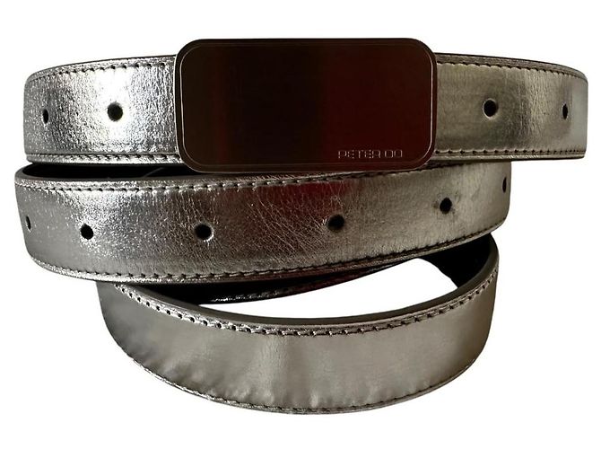 Autre Marque Peter Do Gürtel aus silbernem Leder