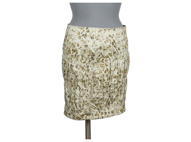 Ermanno Scervino Saia curta estampada Marrom Bege Verde Estampa de leopardo