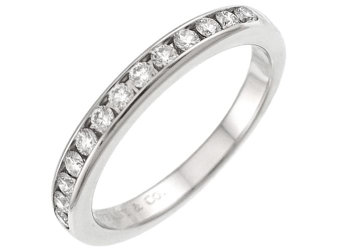 Tiffany & Co. Half Diamond Platinum Eternity Ring Silber
