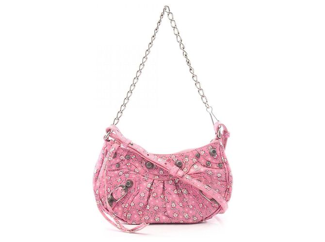 Sac à main 2-Way Balenciaga LE CAGOLE MINI BB Rabbit Rose