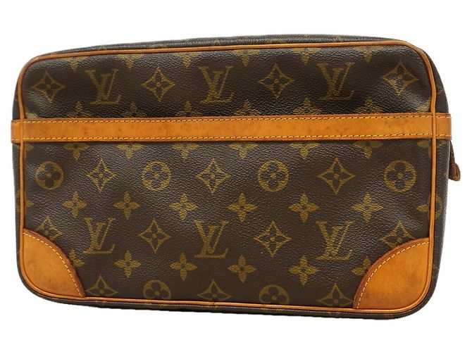 Borsa a Clutch Louis Vuitton Monogram Compiegne 28 Marrone