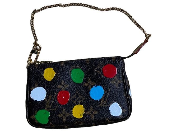 Louis Vuitton Monogram Yayoi Kusama "Dots Infinity" Clutch Braun Mehrfarben