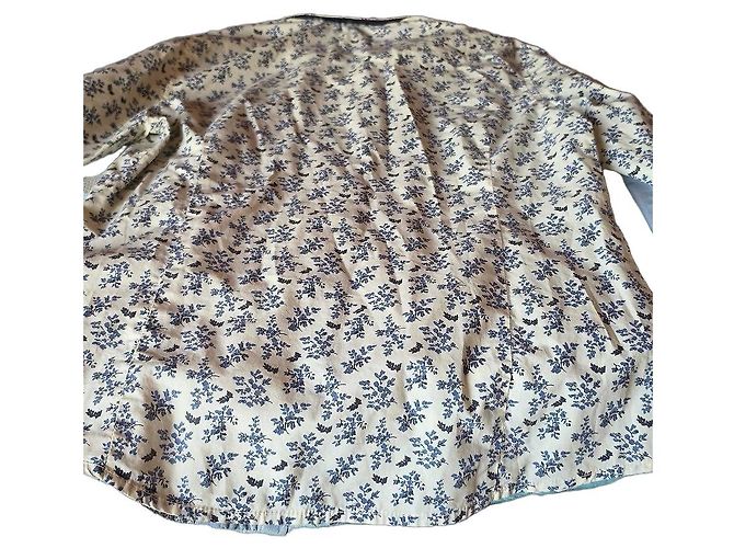 Camisa floral Napapijri para mujer Blanco Azul