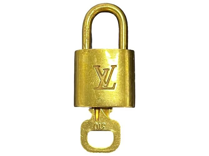 Louis Vuitton Padlock and Key Logo Metal medium Golden
