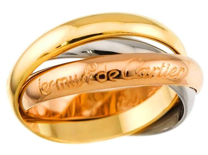 Anello Cartier Trinity in oro rosa bianco e giallo 18K