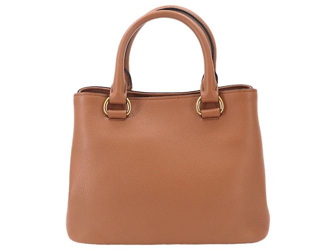 Bolsa Prada 1BA411 de couro marrom