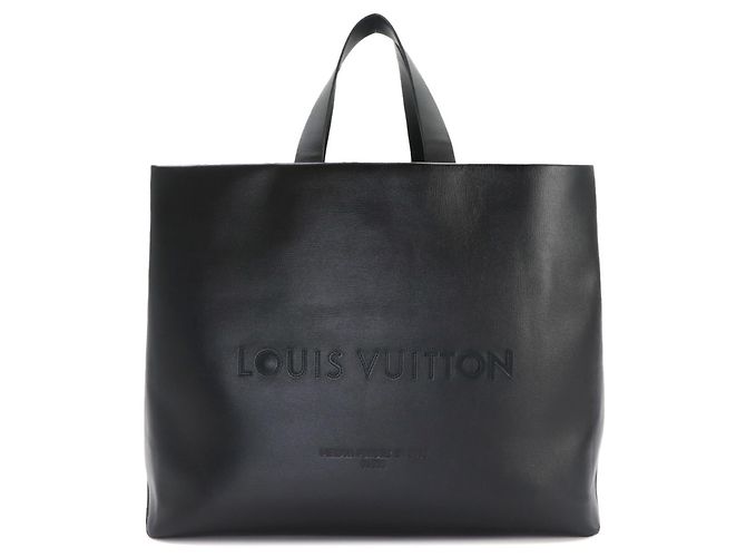 Louis Vuitton Shopper Tote MM in Black Leather