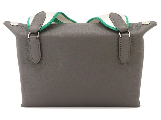 Hermès Hermes Videpoches Schultertasche Grau