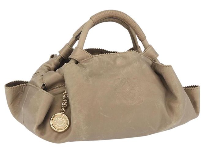 Sac à main LOEWE en cuir doré authentique 200979