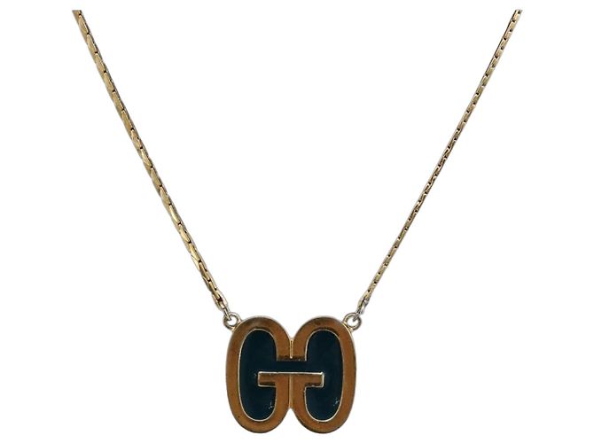 Collier GIVENCHY métal Gold Auth ka6052 Doré