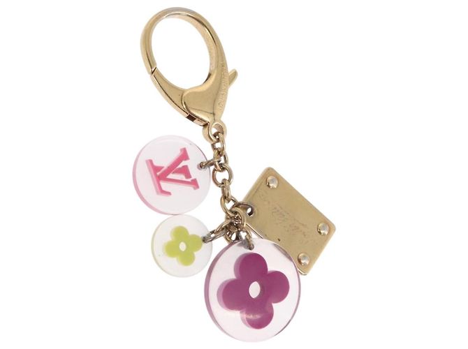 LOUIS VUITTON Porte Cles Fleur Charm Metal Multicolor M60046 LV Auth 202033 Multicolore