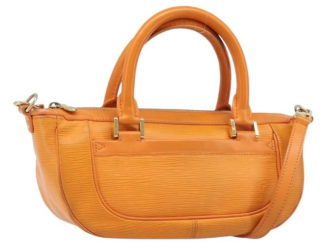 Bolsa LOUIS VUITTON Epi Danura PM 2way Orange Mandarin M5891H LV Auth 199900A Laranja Cinza