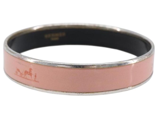 Hermès HERMES Bangle Metal Pink Auth bs36918