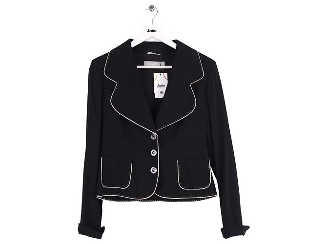 Max Mara Navy Blue Wool Jacket