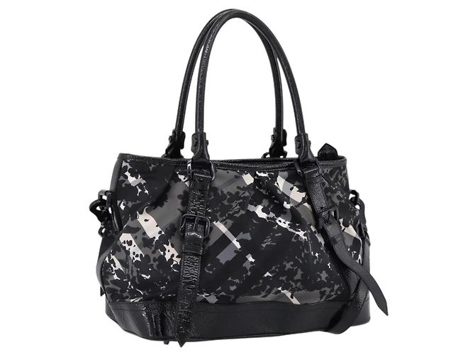 Borsa Tote BURBERRY Nylon 2way Black Auth bs36829A Nero