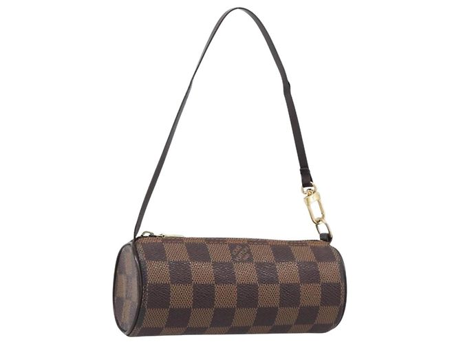 LOUIS VUITTON Damier Ebene Papillon Pouch LV Auth SW2679 Damier ebène