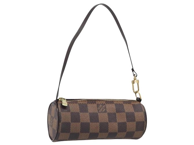 LOUIS VUITTON Damier Ebene Papillon Pouch LV Auth 202021A