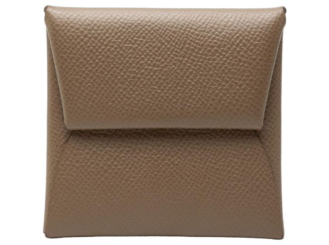 Porta-moedas Hermès Bastia em couro Epsom Castanho Marrom