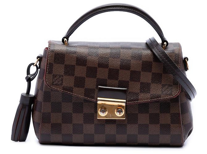 Louis Vuitton Damier Ebene Croisette Satchel Braun