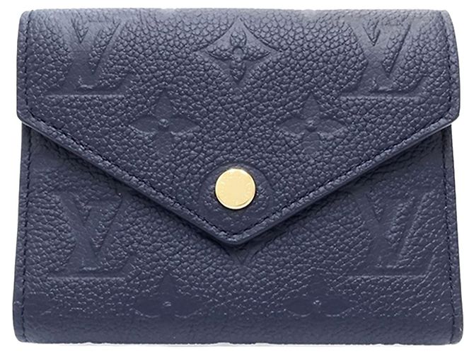 Blue Louis Vuitton Monogram Empreinte Victorine Wallet Small Wallets