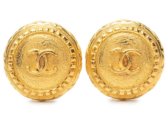 Orecchini a clip Chanel CC placcati oro D'oro