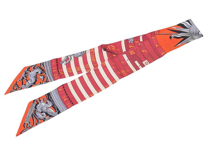Twilly in seta Hermès Astrologie rosso