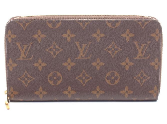 Cartera larga redondeada Louis Vuitton Zippy Organizer Monogram Castaño