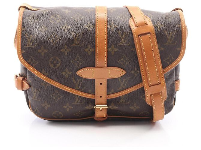 Sac à épaule Louis Vuitton Saumur 30 Monogram Marron