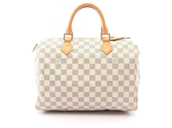 Bolsa Louis Vuitton Speedy 30 Damier Azur Branco