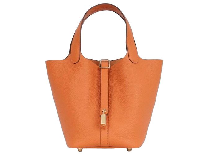 Hermès Picotin Lock 18 Taurillon Clemence Orange