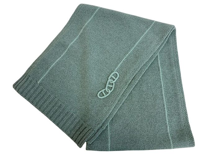 Hermès Hermes Maillon Trasse Green Schal Grün