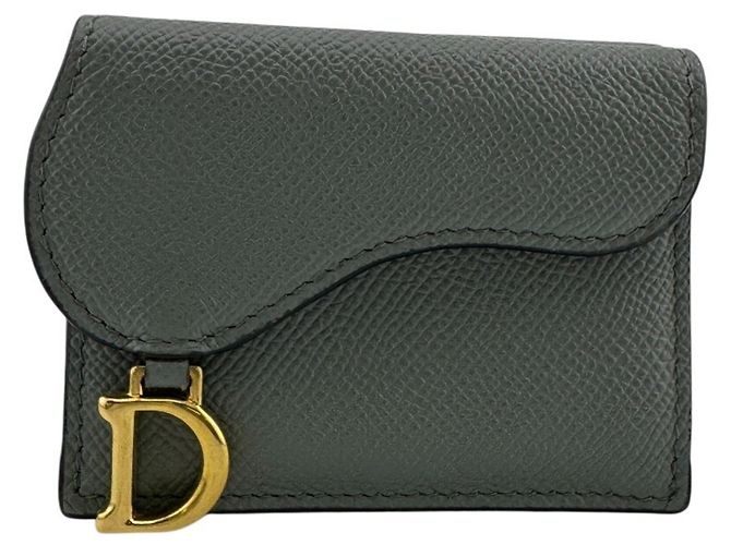 Cartera compacta Christian Dior Dior Saddle Lotus Castaño
