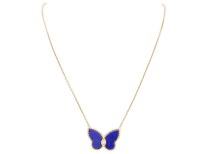 Collana Van Cleef & Arpels, "Papillon", oro giallo e lapislazzuli.
