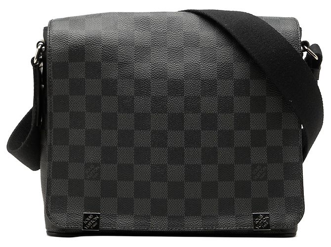 Bolso bandolera Louis Vuitton District PM Damier Graphite Negro