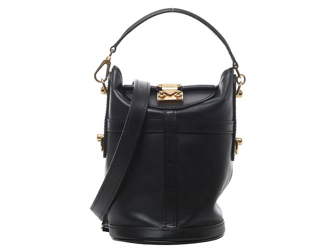 Bucket Sac à main 2Way Louis Vuitton Duffle PM en cuir noir