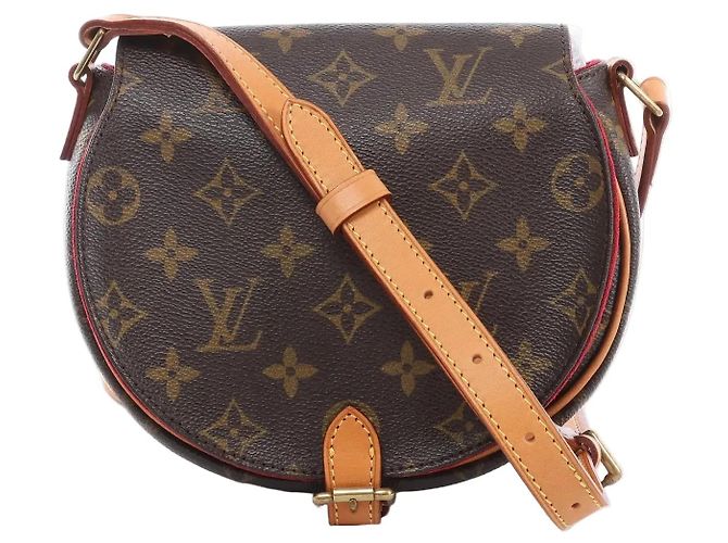Borsa a tracolla Louis Vuitton Tanblan Monogram Canvas in marrone M51179 Rosso
