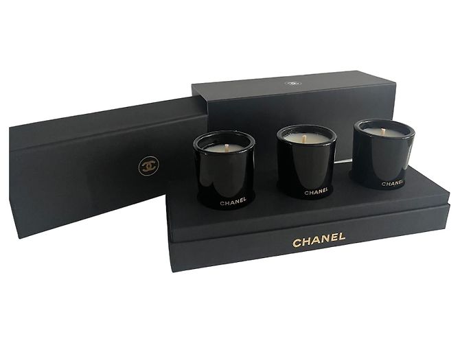 Chanel Set di 3 Candele Profumate Nero