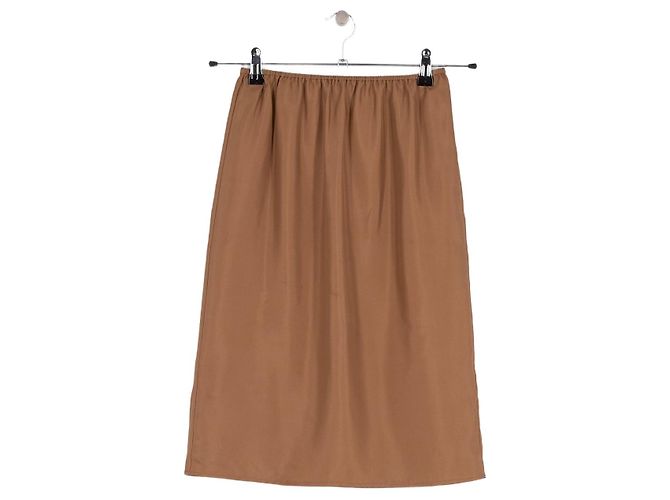 Autre Marque Gonna di seta marrone LOULOU DE SAISON