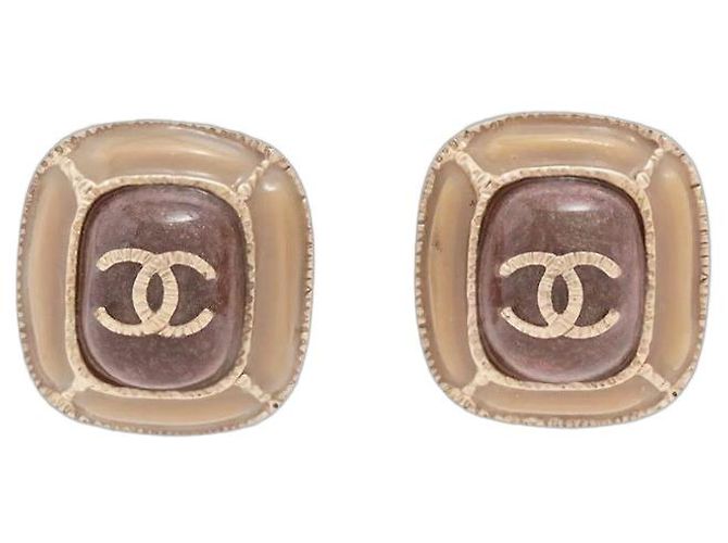 Chanel Orecchini Brown Coco Mark A15C Marrone