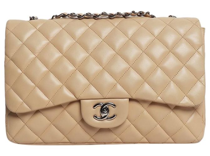 Chanel Bolsa classic single flap 2009 bege