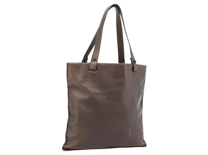 LOEWE Tote Bag Leather Bronze