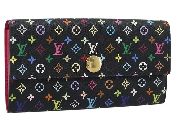 LOUIS VUITTON Monogram Multicolor Portefeiulle Sarah Black M60668