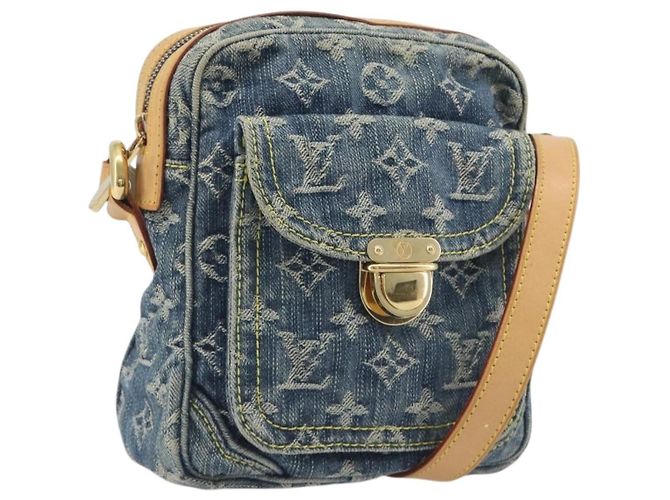 LOUIS VUITTON Monogram Denim Camera Bag Blue M95348 LV
