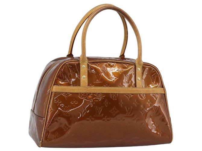 LOUIS VUITTON Monogram Vernis Tompkins Square Hand Bag Bronze M91103