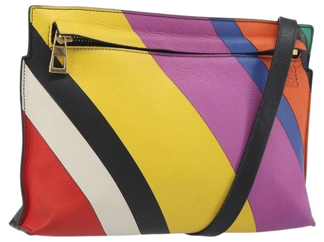 LOEWE Shoulder Bag Leather Multicolor Gold