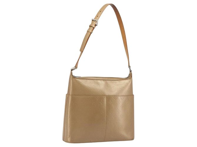 LOUIS VUITTON Monogram Mat Sutter Shoulder Bag Beige M55167 LV