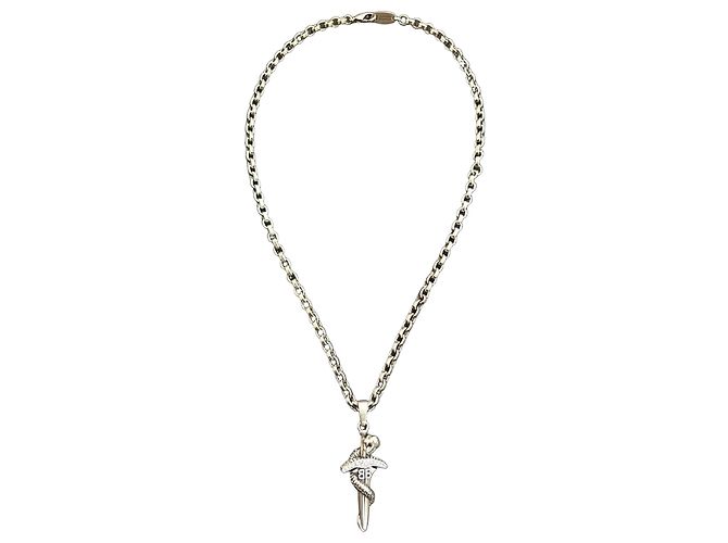 Collana Balenciaga Goth Snake Argento