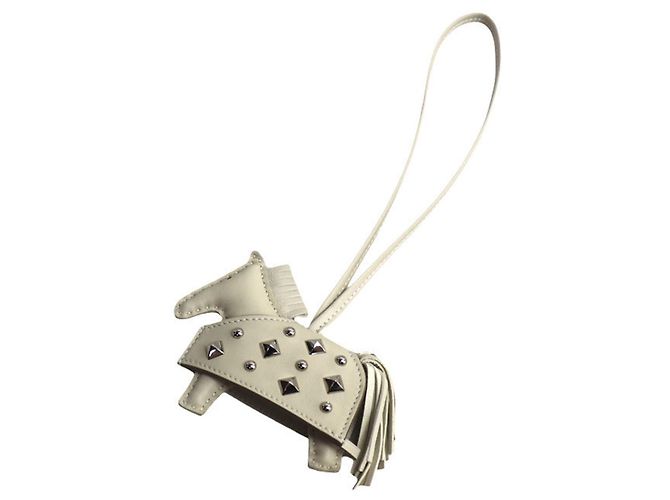 Hermès Hermes Agneau Milo x Swift Rodeo Robeo Lock PM Charm Argento