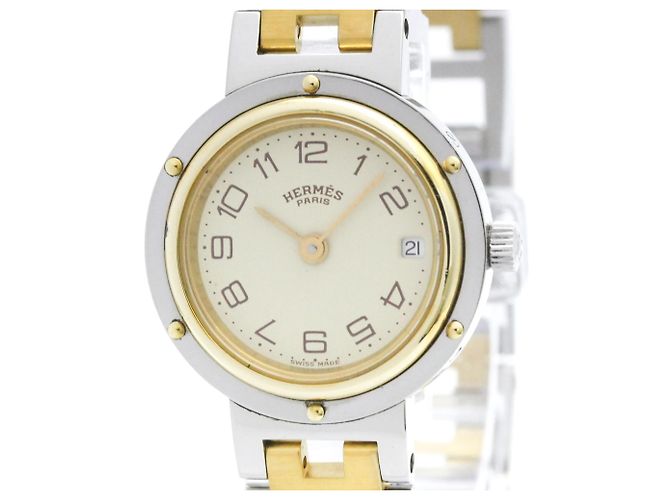 Hermès Reloj para mujer Hermes Clipper de acero chapado en oro